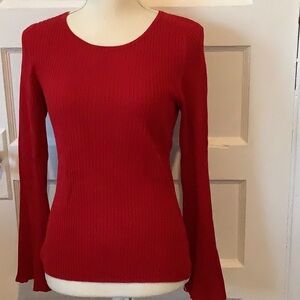 Catherines Rich Red Women's Cowl Neck Sweater